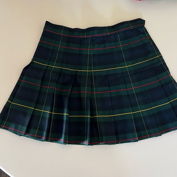 Vintage American Apparel Plaid Tartan Mini Skirt - Green and Blue - Picture 1 of 4